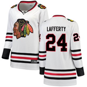 Women's Chicago Blackhawks Sam Lafferty Fanatics Branded Breakaway Away Jersey - White