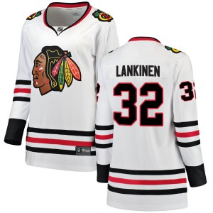 Women's Chicago Blackhawks Kevin Lankinen Fanatics Branded Breakaway Away Jersey - White