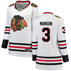 Women's Chicago Blackhawks Dave Manson Fanatics Branded Breakaway Away Jersey - White