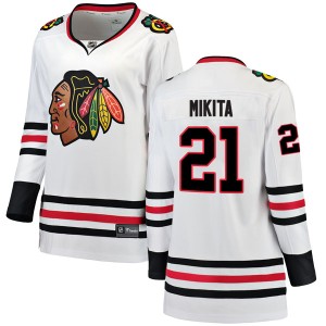 Women's Chicago Blackhawks Stan Mikita Fanatics Branded Breakaway Away Jersey - White
