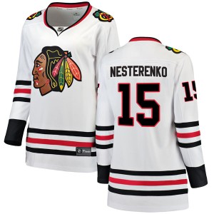 Women's Chicago Blackhawks Eric Nesterenko Fanatics Branded Breakaway Away Jersey - White