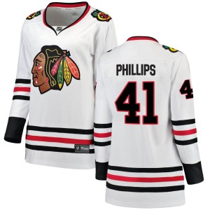 Women's Chicago Blackhawks Isaak Phillips Fanatics Branded Breakaway Away Jersey - White