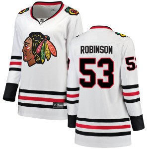 Women's Chicago Blackhawks Buddy Robinson Fanatics Branded Breakaway Away Jersey - White