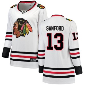 Women's Chicago Blackhawks Zach Sanford Fanatics Branded Breakaway Away Jersey - White