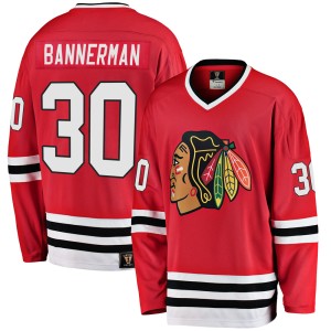 Youth Chicago Blackhawks Murray Bannerman Fanatics Branded Premier Breakaway Heritage Jersey - Red