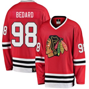 Youth Chicago Blackhawks Connor Bedard Fanatics Branded Premier Breakaway Heritage Jersey - Red