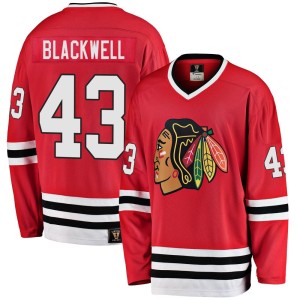 Youth Chicago Blackhawks Colin Blackwell Fanatics Branded Premier Breakaway Red Heritage Jersey - Black