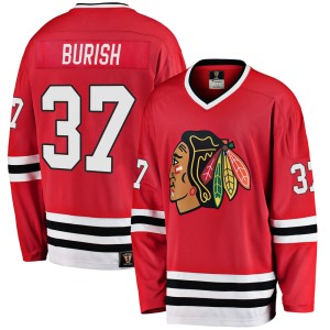 Youth Chicago Blackhawks Adam Burish Fanatics Branded Premier Breakaway Heritage Jersey - Red
