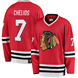 Youth Chicago Blackhawks Chris Chelios Fanatics Branded Premier Breakaway Heritage Jersey - Red
