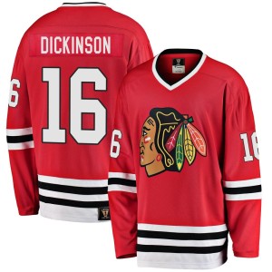 Youth Chicago Blackhawks Jason Dickinson Fanatics Branded Premier Breakaway Heritage Jersey - Red