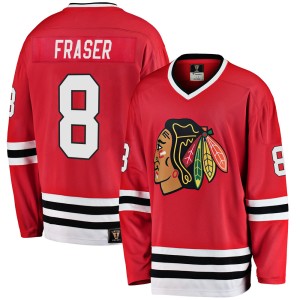 Youth Chicago Blackhawks Curt Fraser Fanatics Branded Premier Breakaway Heritage Jersey - Red