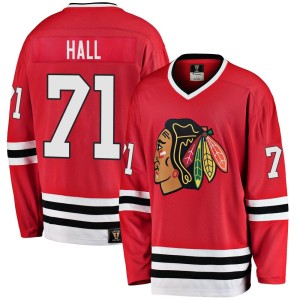Youth Chicago Blackhawks Taylor Hall Fanatics Branded Premier Breakaway Heritage Jersey - Red