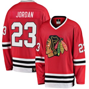 Youth Chicago Blackhawks Michael Jordan Fanatics Branded Premier Breakaway Heritage Jersey - Red