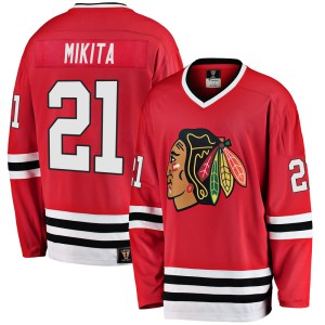 Youth Chicago Blackhawks Stan Mikita Fanatics Branded Premier Breakaway Heritage Jersey - Red