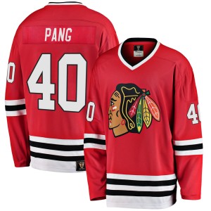 Youth Chicago Blackhawks Darren Pang Fanatics Branded Premier Breakaway Heritage Jersey - Red