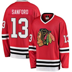 Youth Chicago Blackhawks Zach Sanford Fanatics Branded Premier Breakaway Heritage Jersey - Red