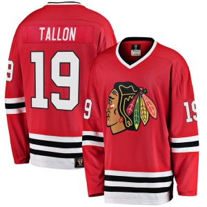Youth Chicago Blackhawks Dale Tallon Fanatics Branded Premier Breakaway Heritage Jersey - Red