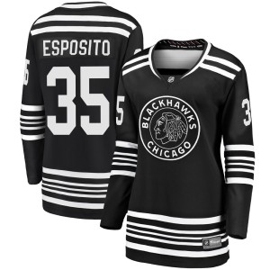 Women's Chicago Blackhawks Tony Esposito Fanatics Branded Premier Breakaway Alternate 2019/20 Jersey - Black