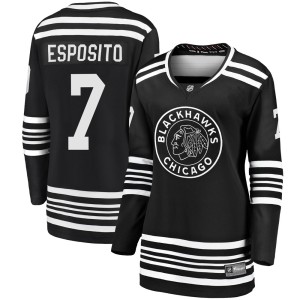 Women's Chicago Blackhawks Phil Esposito Fanatics Branded Premier Breakaway Alternate 2019/20 Jersey - Black