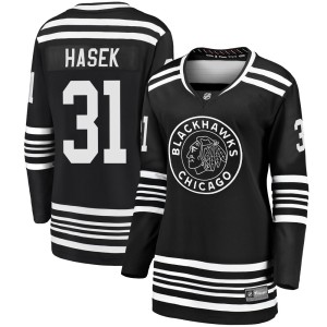Women's Chicago Blackhawks Dominik Hasek Fanatics Branded Premier Breakaway Alternate 2019/20 Jersey - Black