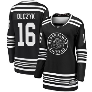 Women's Chicago Blackhawks Ed Olczyk Fanatics Branded Premier Breakaway Alternate 2019/20 Jersey - Black