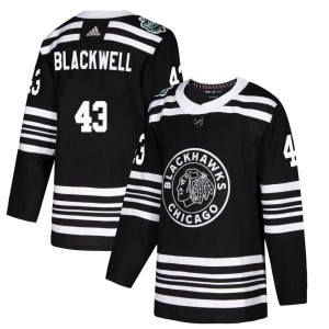 Youth Chicago Blackhawks Colin Blackwell Adidas Authentic 2019 Winter Classic Jersey - Black