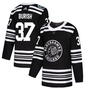 Youth Chicago Blackhawks Adam Burish Adidas Authentic 2019 Winter Classic Jersey - Black