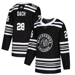 Youth Chicago Blackhawks Colton Dach Adidas Authentic 2019 Winter Classic Jersey - Black