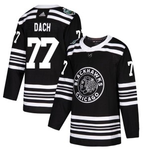 Youth Chicago Blackhawks Kirby Dach Adidas Authentic 2019 Winter Classic Jersey - Black