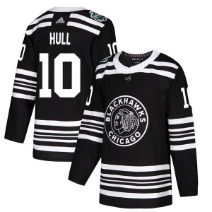 Youth Chicago Blackhawks Dennis Hull Adidas Authentic 2019 Winter Classic Jersey - Black