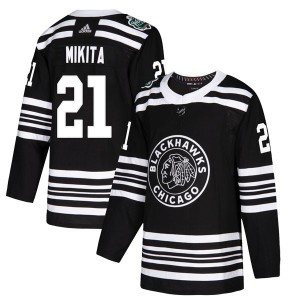 Youth Chicago Blackhawks Stan Mikita Adidas Authentic 2019 Winter Classic Jersey - Black