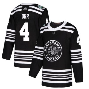 Youth Chicago Blackhawks Bobby Orr Adidas Authentic 2019 Winter Classic Jersey - Black
