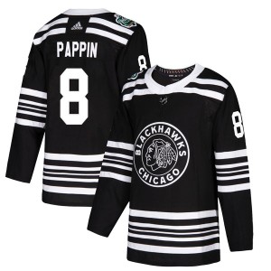 Youth Chicago Blackhawks Jim Pappin Adidas Authentic 2019 Winter Classic Jersey - Black