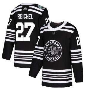 Youth Chicago Blackhawks Lukas Reichel Adidas Authentic 2019 Winter Classic Jersey - Black