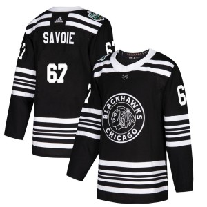 Youth Chicago Blackhawks Samuel Savoie Adidas Authentic 2019 Winter Classic Jersey - Black