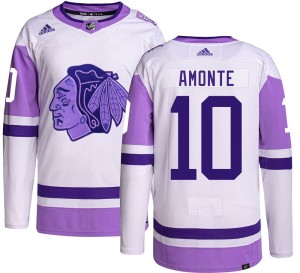 Men's Chicago Blackhawks Tony Amonte Adidas Authentic Hockey Fights Cancer Jersey -