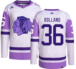 Men's Chicago Blackhawks Dave Bolland Adidas Authentic Hockey Fights Cancer Jersey -