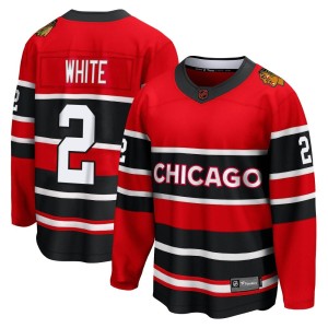 Men's Chicago Blackhawks Bill White Fanatics Branded Breakaway Red Special Edition 2.0 Jersey - White