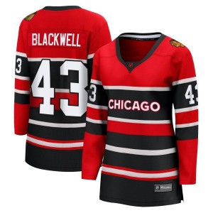 Women's Chicago Blackhawks Colin Blackwell Fanatics Branded Breakaway Red Special Edition 2.0 Jersey - Black