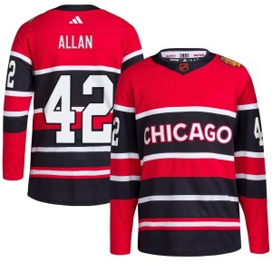 Youth Chicago Blackhawks Nolan Allan Adidas Authentic Reverse Retro 2.0 Jersey - Red