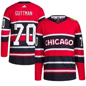 Youth Chicago Blackhawks Cole Guttman Adidas Authentic Reverse Retro 2.0 Jersey - Red
