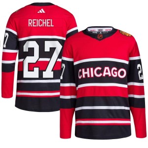 Youth Chicago Blackhawks Lukas Reichel Adidas Authentic Reverse Retro 2.0 Jersey - Red