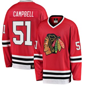 Men's Chicago Blackhawks Brian Campbell Fanatics Branded Premier Breakaway Heritage Jersey - Red