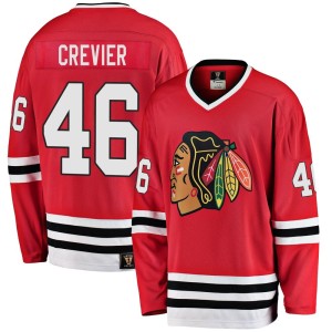 Men's Chicago Blackhawks Louis Crevier Fanatics Branded Premier Breakaway Heritage Jersey - Red