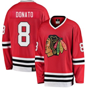 Men's Chicago Blackhawks Ryan Donato Fanatics Branded Premier Breakaway Heritage Jersey - Red