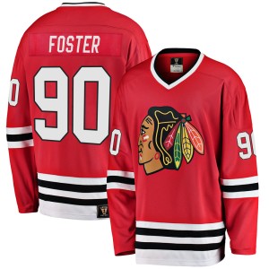 Men's Chicago Blackhawks Scott Foster Fanatics Branded Premier Breakaway Heritage Jersey - Red