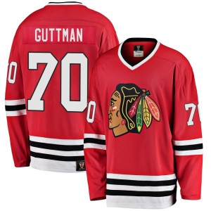 Men's Chicago Blackhawks Cole Guttman Fanatics Branded Premier Breakaway Heritage Jersey - Red