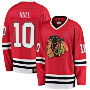Men's Chicago Blackhawks Dennis Hull Fanatics Branded Premier Breakaway Heritage Jersey - Red