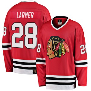 Men's Chicago Blackhawks Steve Larmer Fanatics Branded Premier Breakaway Heritage Jersey - Red