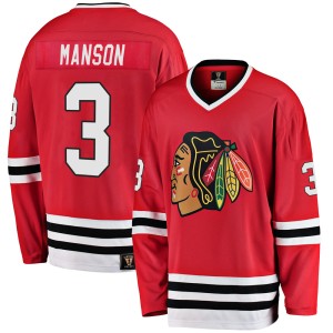 Men's Chicago Blackhawks Dave Manson Fanatics Branded Premier Breakaway Heritage Jersey - Red